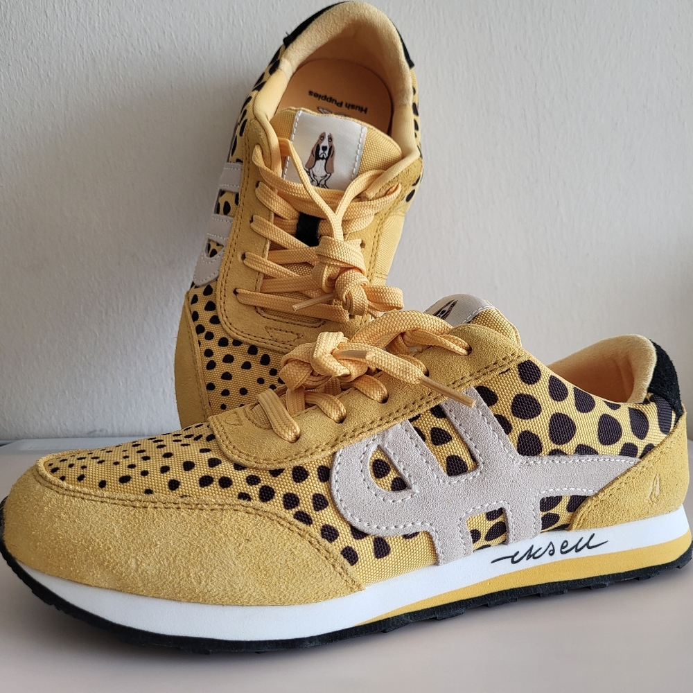 NWOB Hush Puppies Seventy8 Cheetah Print Trainers Sneakers Deadstock Rare